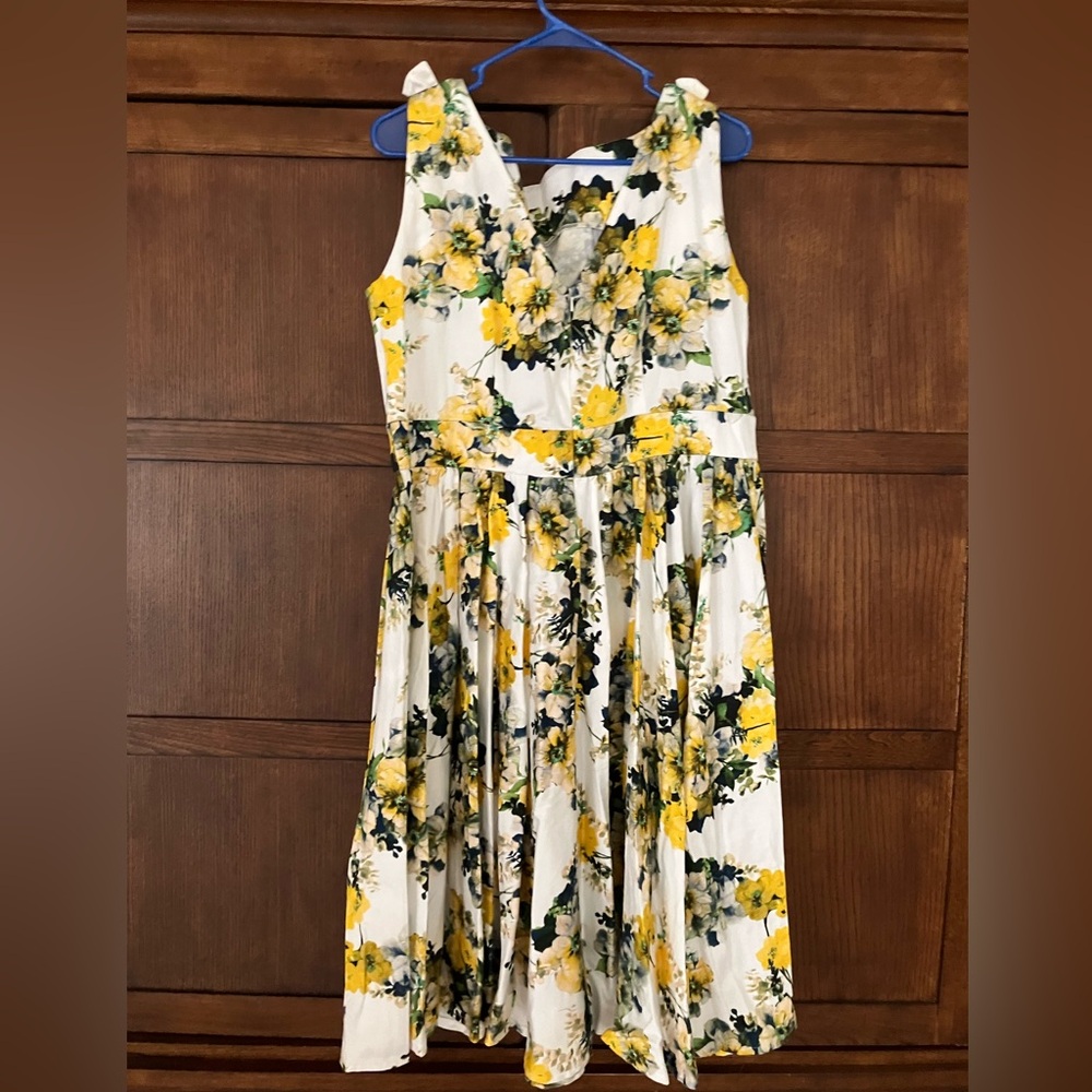 Unique Vintage fit and flare floral dress